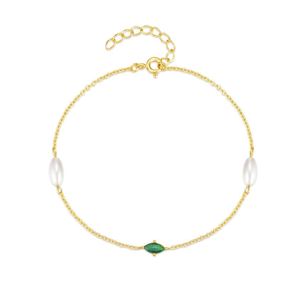 S925 Silver Pearl Bracelet for Women - MOWTE
