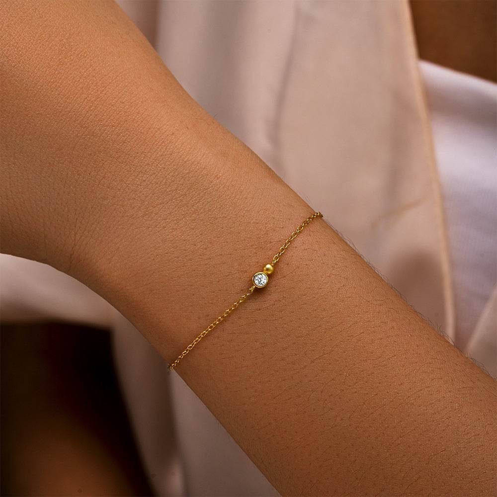 925 Silver Diamond Set Zircon Bracelet - MOWTE