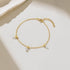 S925 pure silver adjustable geometric zircon pendant bracelet - MOWTE