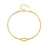 Simplified s925 sterling silver snake bone chain knotted for couples to wear bracelet Valentine's Day gift - MOWTE