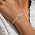 S925 pure silver pearl single diamond women's bracelet - MOWTE