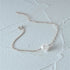 S925 sterling silver paperclip double pieced irregular Baroque shaped pearl bracelet - MOWTE