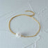 S925 sterling silver paperclip double pieced irregular Baroque shaped pearl bracelet - MOWTE
