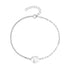 S925 sterling silver paperclip double pieced irregular Baroque shaped pearl bracelet - MOWTE