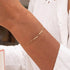 S925 pure silver simple round piece daily matching women's bracelet - MOWTE