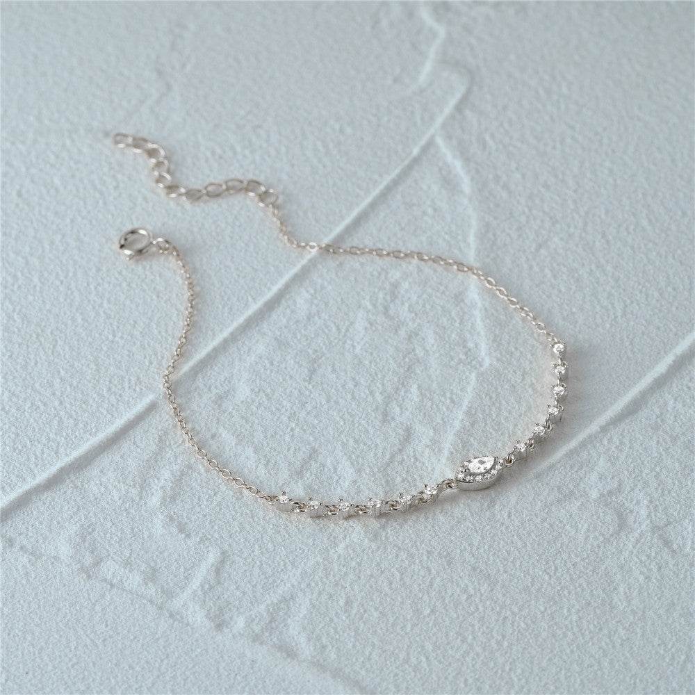 S925 sterling silver eyes devil's eye diamond studded daily outfit women's bracelet