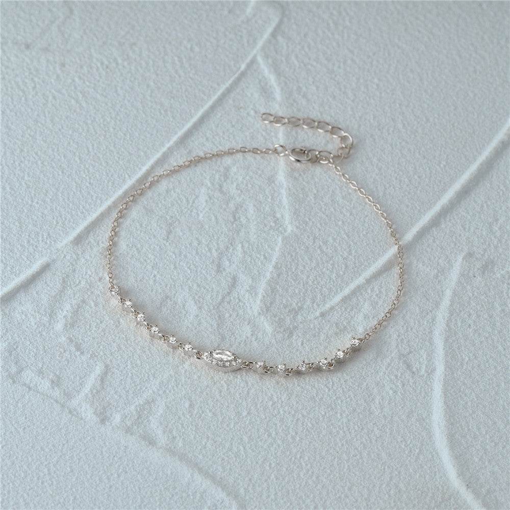 S925 sterling silver eyes devil's eye diamond studded daily outfit women's bracelet - MOWTE