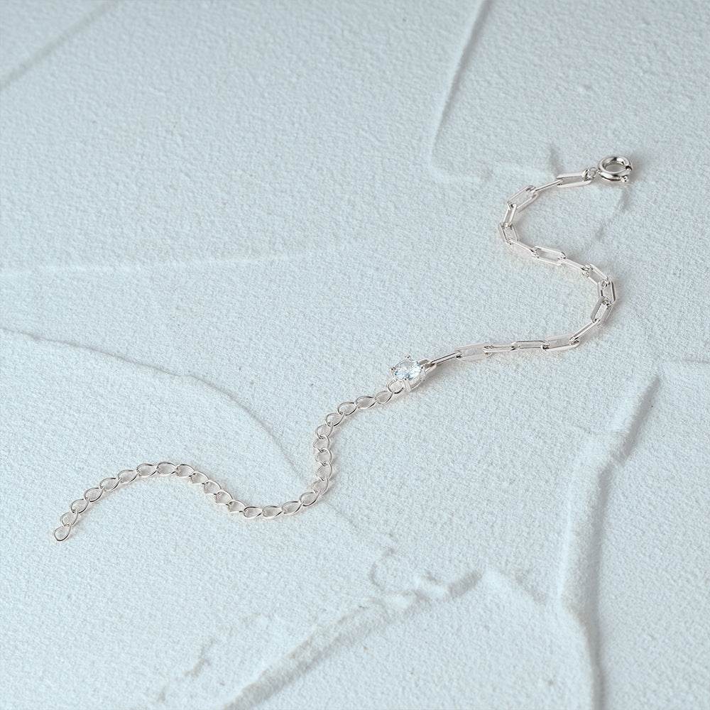 O-chain+paperclip chain splicing bracelet for women - MOWTE