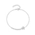 S925 pure silver pentagram diamond encrusted women's bracelet - MOWTE