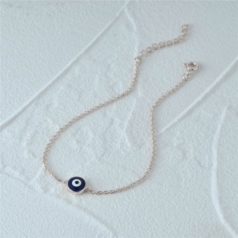 S925 pure silver devil's eye oil drip daily matching bracelet for women - MOWTE