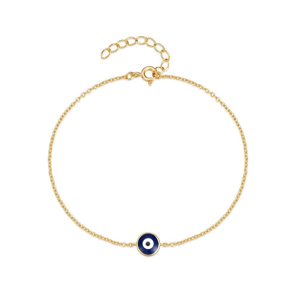 S925 pure silver devil's eye oil drip daily matching bracelet for women - MOWTE