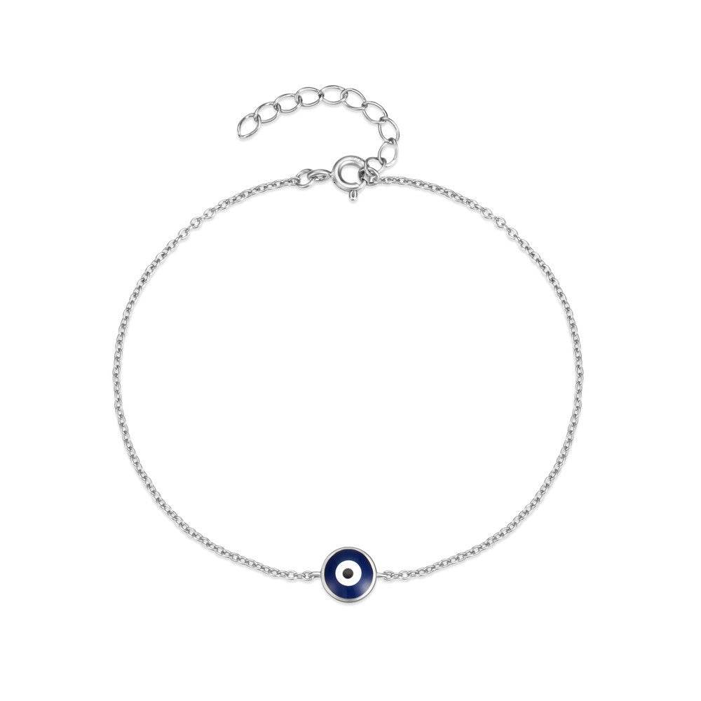 S925 pure silver devil's eye oil drip daily matching bracelet for women - MOWTE