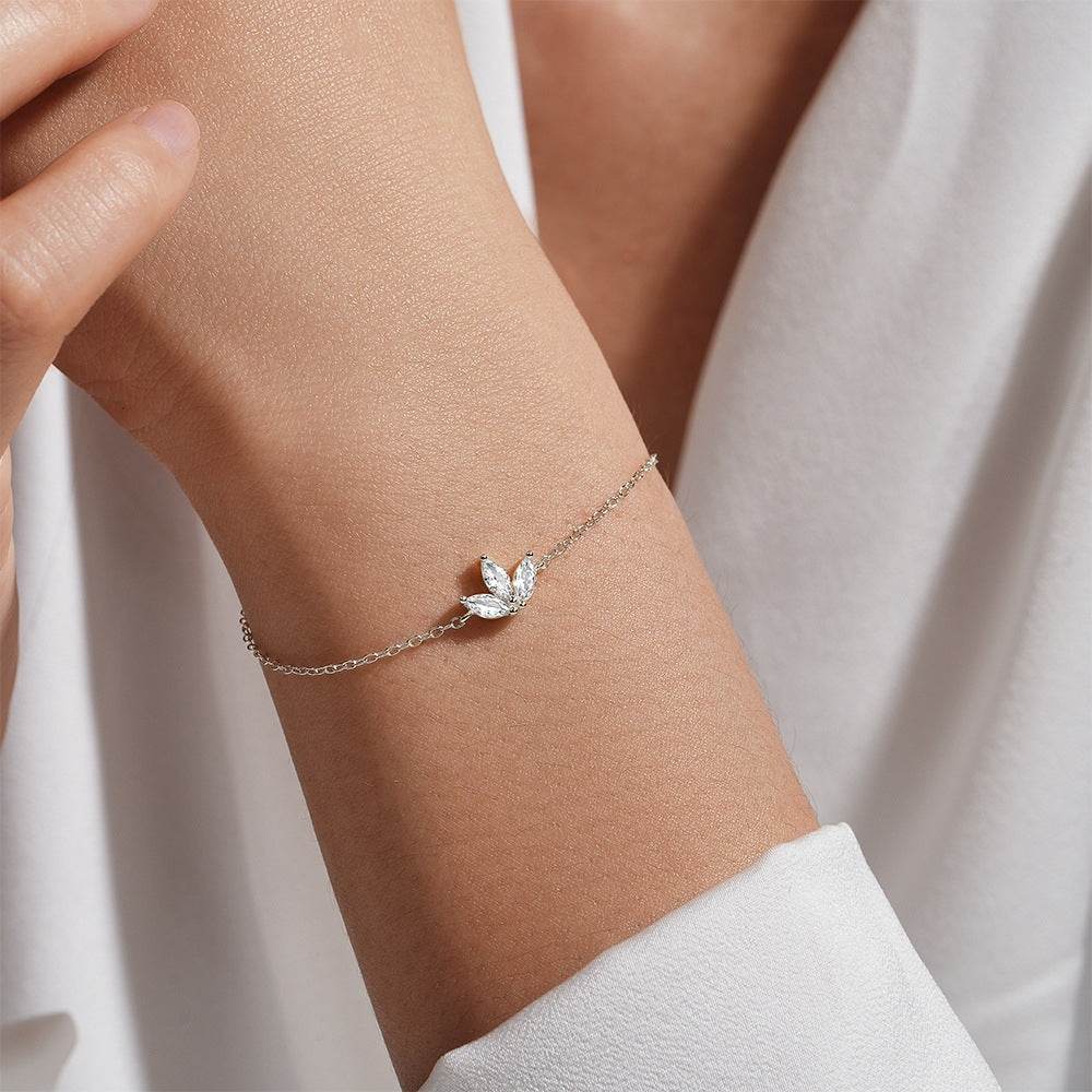 S925 sterling silver zircon inlaid daily wear women's bracelet