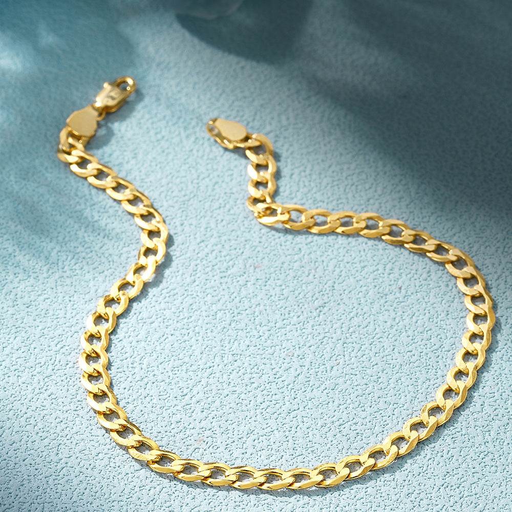 S925 sterling silver basic matching chain Cuban chain women's daily wearing bracelet - MOWTE
