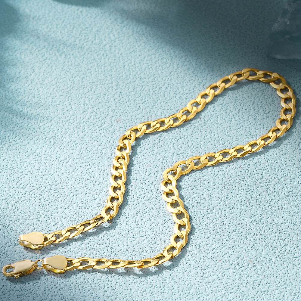 S925 sterling silver basic matching chain Cuban chain women's daily wearing bracelet