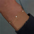S925 sterling silver three round brand diamond inlaid daily matching women's bracelet - MOWTE