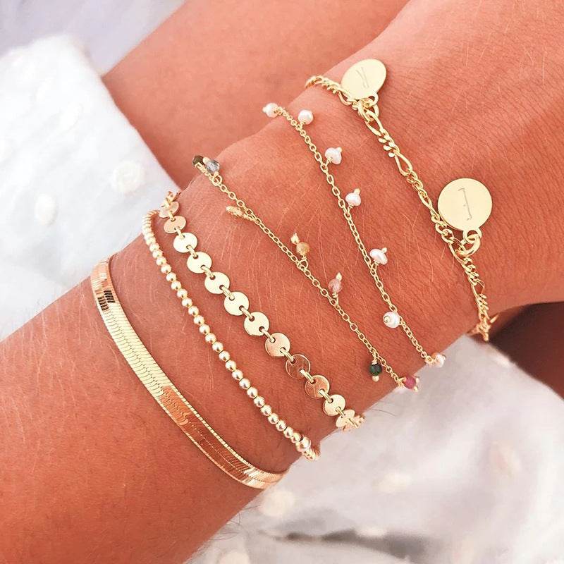 S925 sterling silver round bracelet ins minimalist