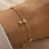 S925 sterling silver flower inlaid diamonds stacked layered women's bracelet versatile commuting accessory - MOWTE