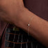 S925 pure silver single diamond inlaid layered daily outfit women's bracelet - MOWTE