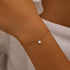 S925 pure silver single diamond inlaid layered daily outfit women's bracelet - MOWTE