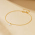 S925 pure silver single diamond inlaid layered daily outfit women's bracelet - MOWTE