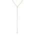 S925 pure silver simple Y-shaped diamond collarbone necklace for daily wear - MOWTE