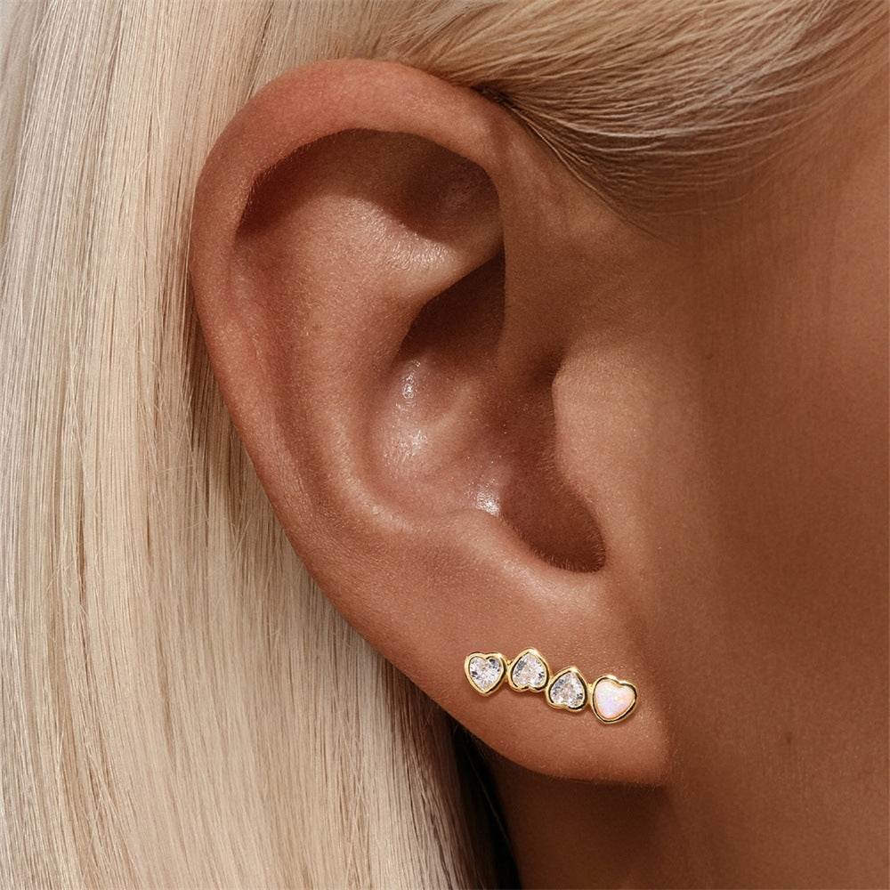 S925 silver design zirconium fashionable and popular earrings