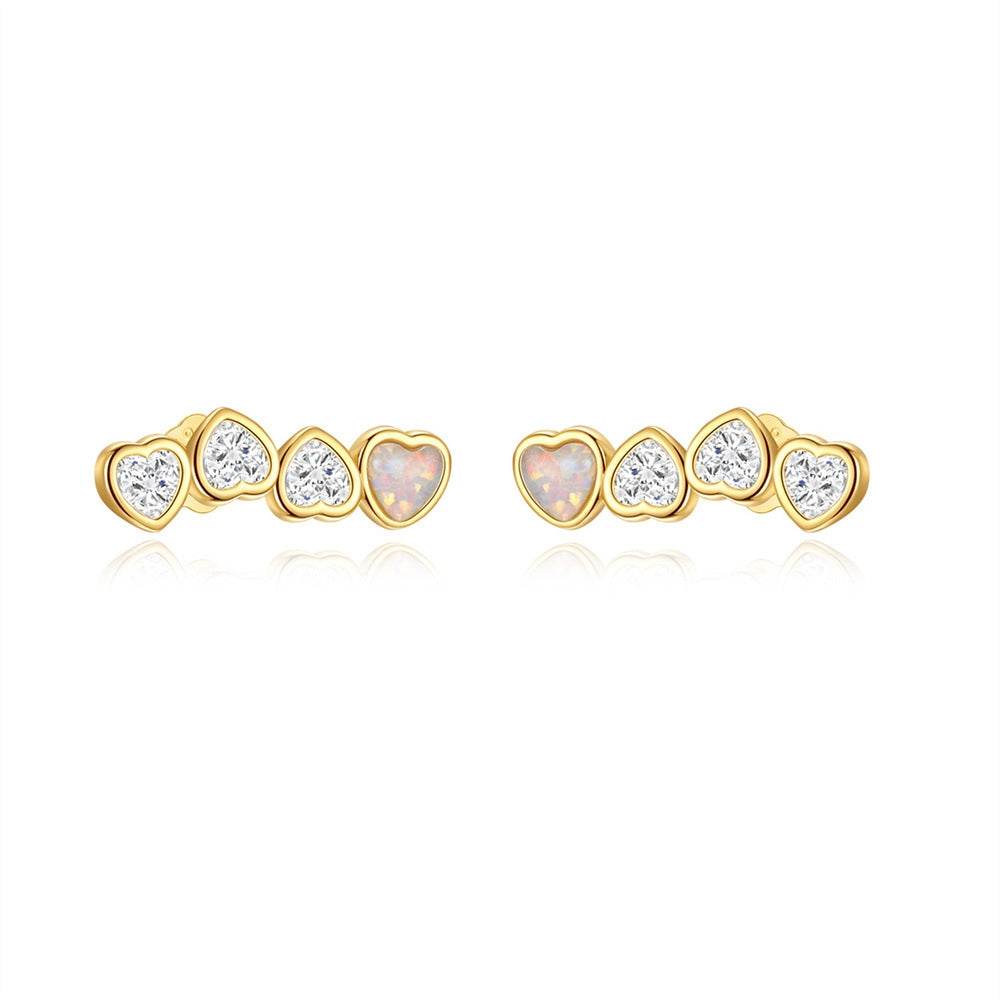 S925 silver design zirconium fashionable and popular earrings