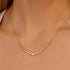 New S925 pure silver single row diamond circular collarbone chain - MOWTE