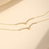 New S925 pure silver single row diamond circular collarbone chain - MOWTE