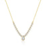 New S925 pure silver single row diamond circular collarbone chain - MOWTE