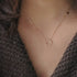925 sterling silver collarbone chain with zircon full diamond circle necklace - MOWTE