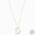New S925 sterling silver color diamond butterfly 26 letter pendant - MOWTE