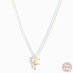 New S925 sterling silver color diamond butterfly 26 letter pendant - MOWTE