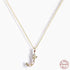 New S925 sterling silver color diamond butterfly 26 letter pendant - MOWTE