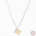 New S925 sterling silver color diamond butterfly 26 letter pendant - MOWTE