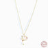 New S925 sterling silver color diamond butterfly 26 letter pendant - MOWTE