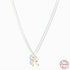 New S925 sterling silver color diamond butterfly 26 letter pendant - MOWTE