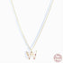New S925 sterling silver color diamond butterfly 26 letter pendant - MOWTE
