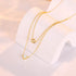 925 sterling silver double-layer layered single diamond versatile women's collarbone necklace - MOWTE