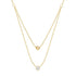 925 sterling silver double-layer layered single diamond versatile women's collarbone necklace - MOWTE