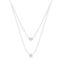 925 sterling silver double-layer layered single diamond versatile women's collarbone necklace - MOWTE