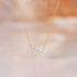 925 sterling silver geometric single diamond inlaid women's layered necklace - MOWTE
