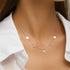 S925 sterling silver tassel zircon pendant round badge collarbone necklace for women - MOWTE