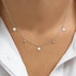 S925 sterling silver tassel zircon pendant round badge collarbone necklace for women - MOWTE