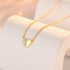 S925 sterling silver double jointed heart-shaped zircon collarbone chain - MOWTE