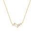 S925 pure silver geometric pearl diamond women's collarbone necklace - MOWTE
