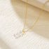 S925 sterling silver three diamond women's collarbone necklace - MOWTE