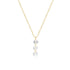 S925 sterling silver three diamond women's collarbone necklace - MOWTE