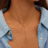 S925 sterling silver water droplet diamond women's collarbone chain - MOWTE